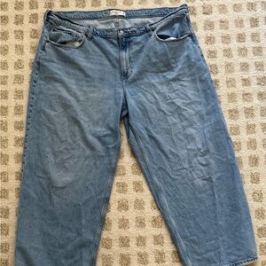 Abercrombie & Fitch Wide Leg Mid Rise Jeans